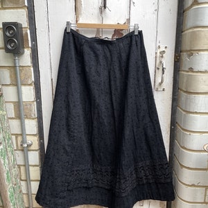 Antique Dutch Handmade Black Textured Wool Tiered Skirt Size M - Etsy UK
