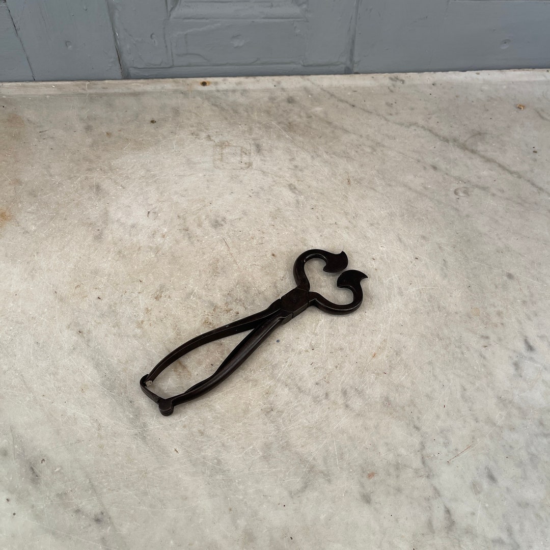 Antique Early Victorian Iron Tongs Sugar Cutters or Sugar Loaf Nippers