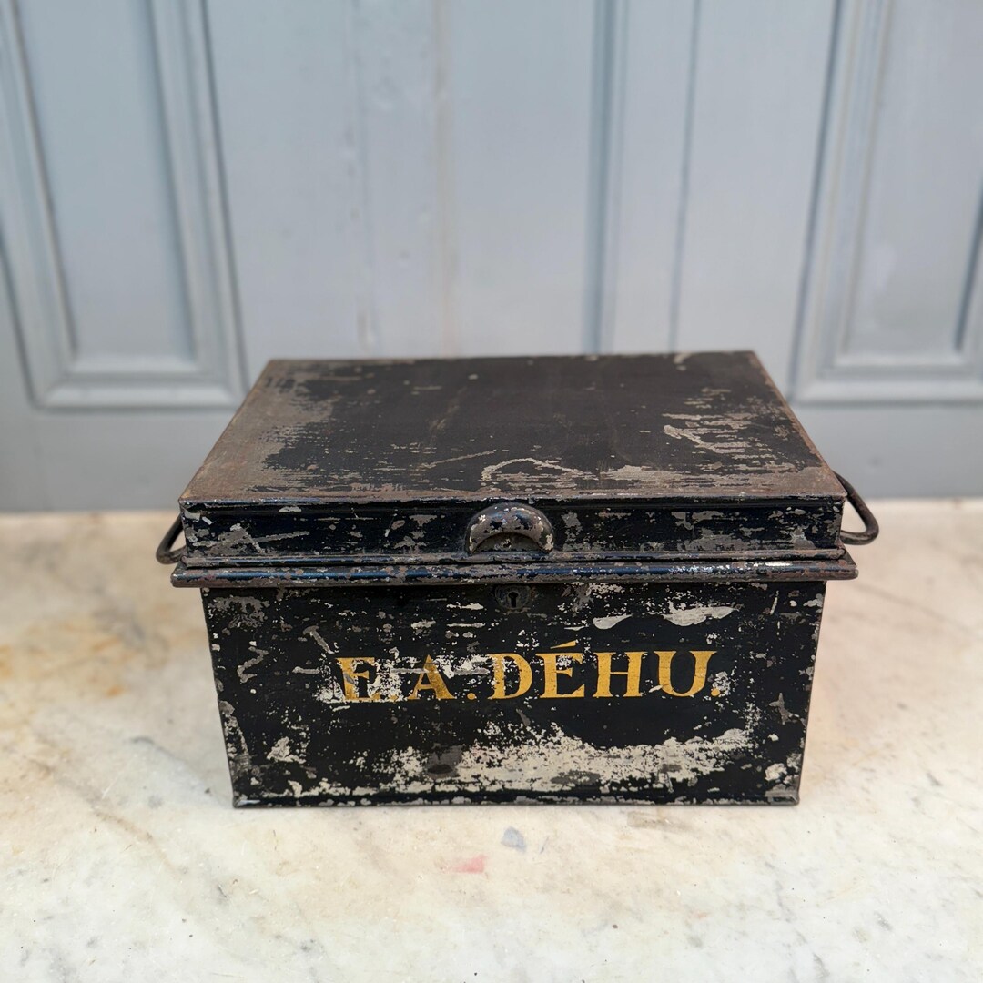 Antique Victorian Toleware Deed Strong Box With "ea Dehu" on Front - Etsy