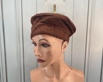 Antique vintage Dutch brown wool cap hat size 58 Small