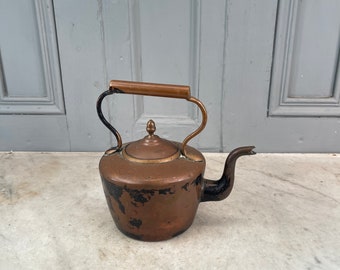 Small antique Victorian copper kettle