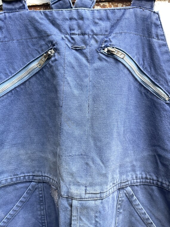 Pantalon De Travail Vintage Adolphe Lafont - Bleu, Coton, Taille XL, Années 50
