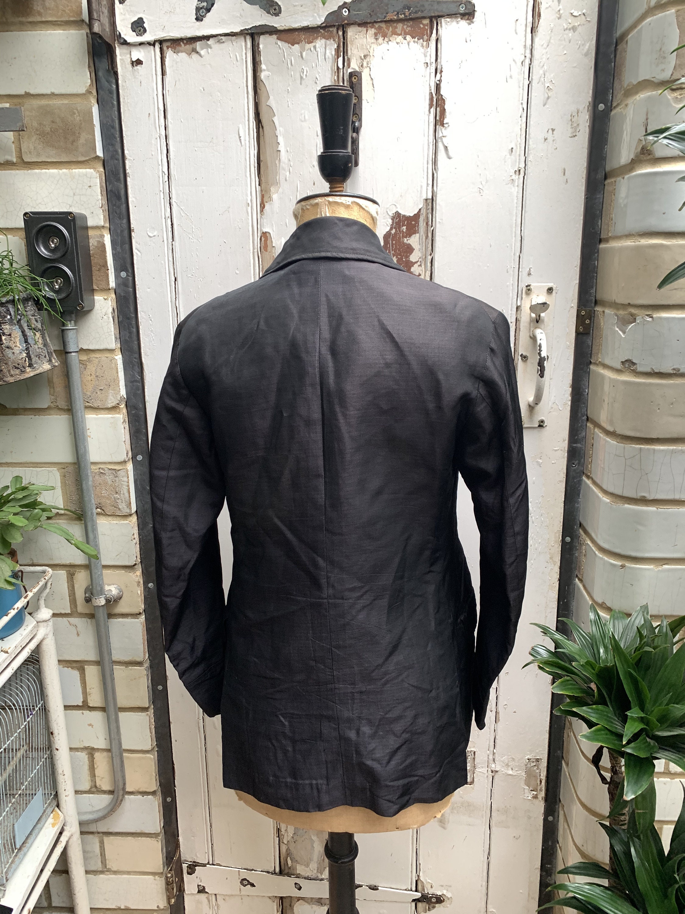 Antique Vintage Japanese Black Linen Silk Jacket Size S | Etsy UK