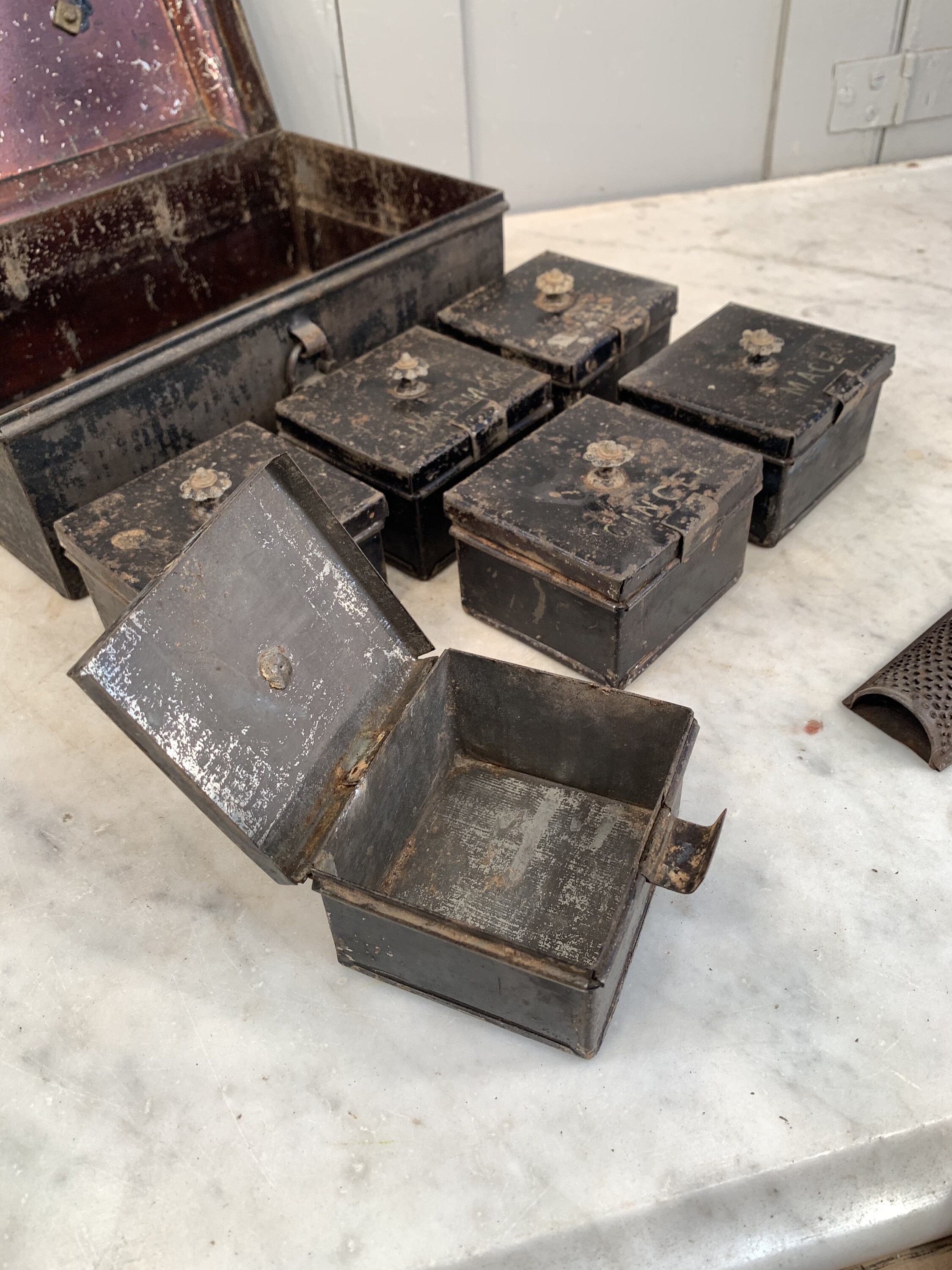 Antique Early Victorian Toleware Spice Tin - Etsy