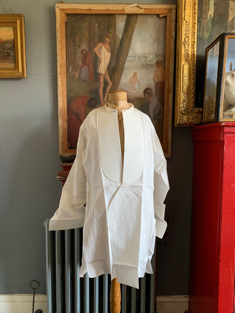 Antique English white cotton dress shirt by Hawes /& Curtis London size 16 final instalment SOLD to Joven