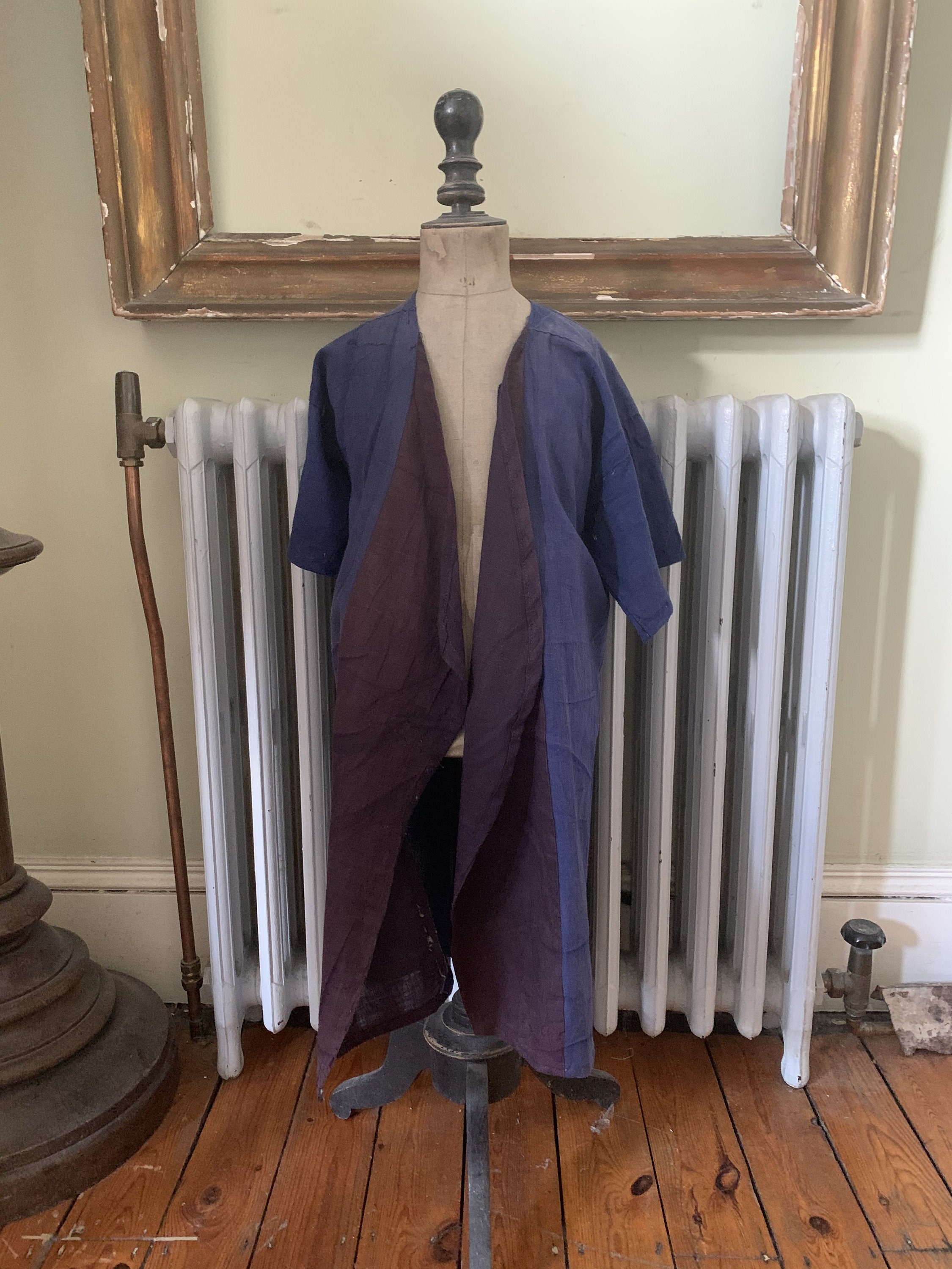 Image of Antique Japanese Small Childs Blue Cotton Kimono Jacket