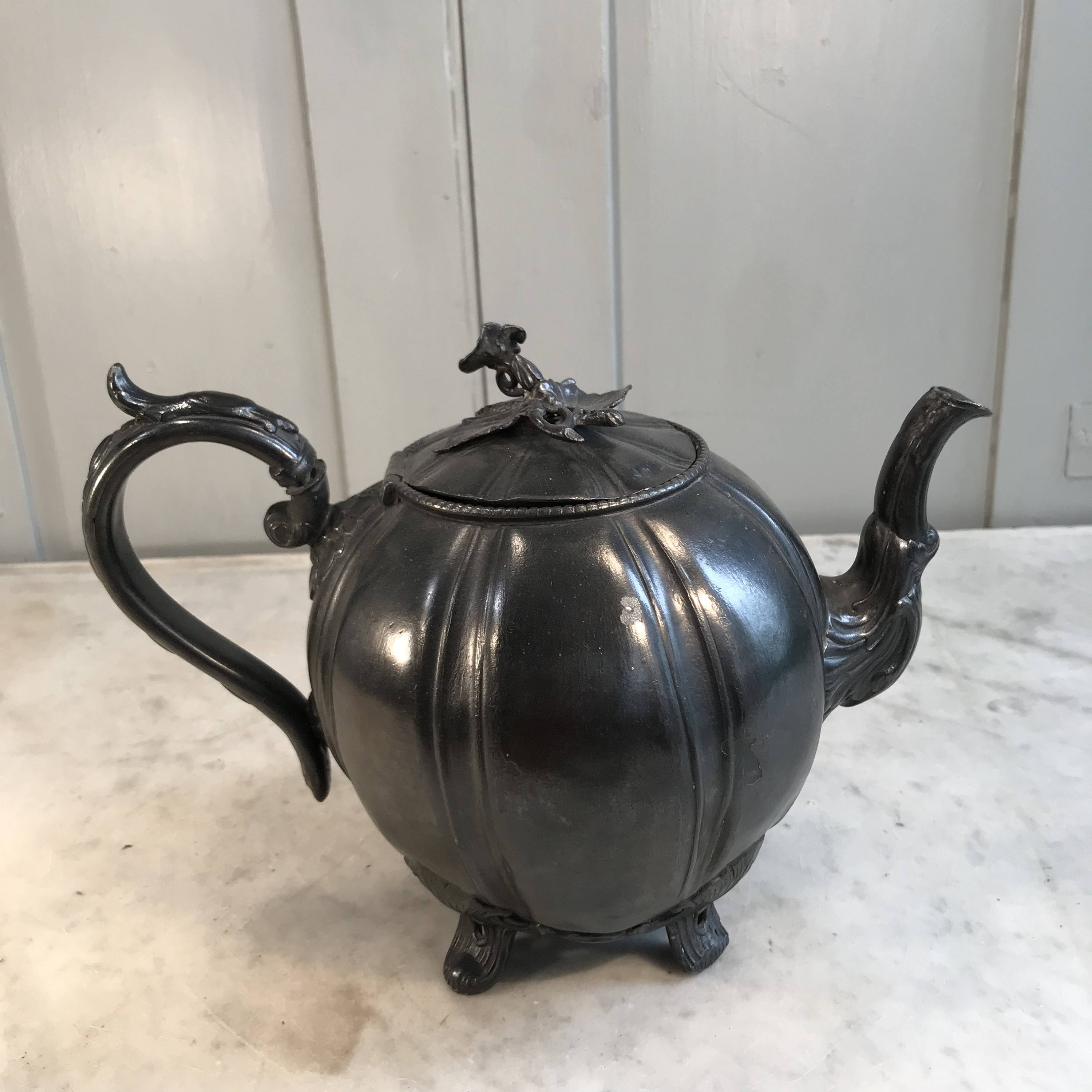 Antique Decorative Pewter Teapot by James Dixon & Sons Etsy UK