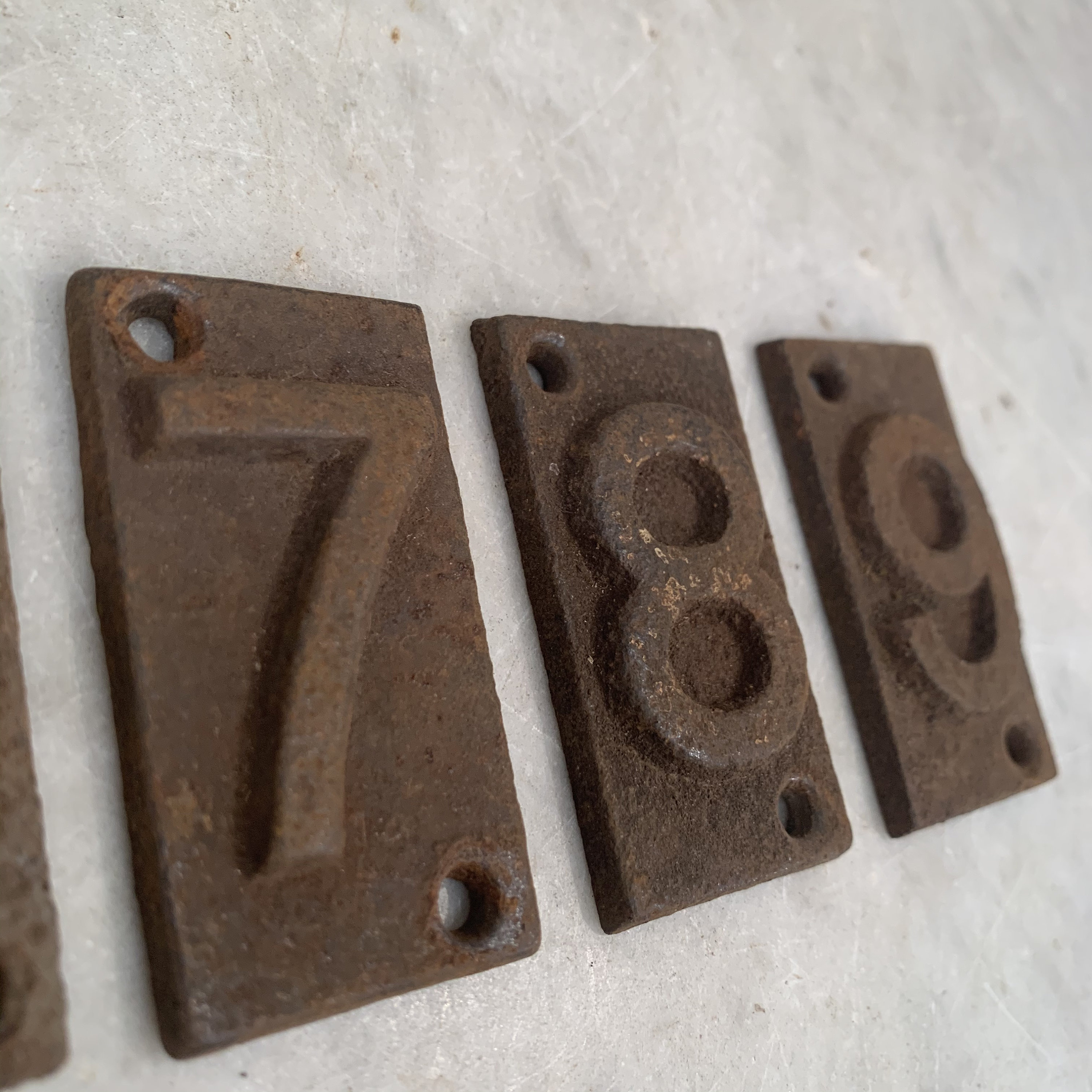 One antique cast iron railway number nos 1 to 9 available Etsy