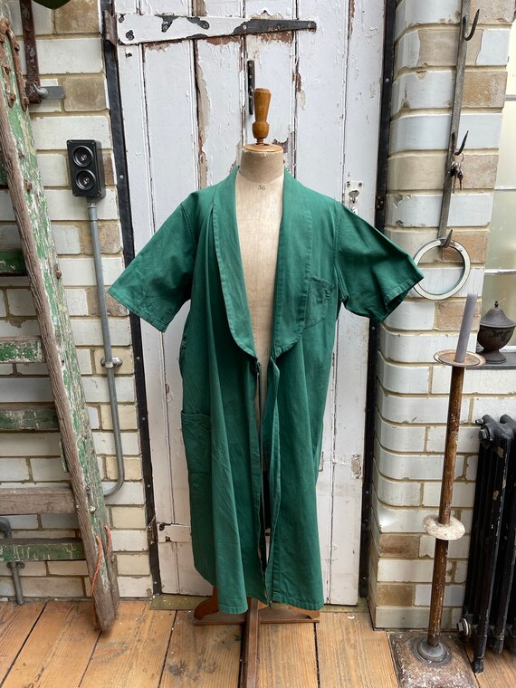 Antique British WW2 workwear green cotton chores … - image 8