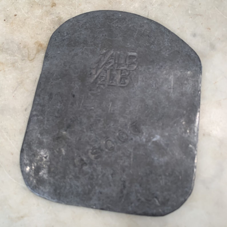 Vintage lead horse racing saddle weight Ascot 1/2 lb Etsy