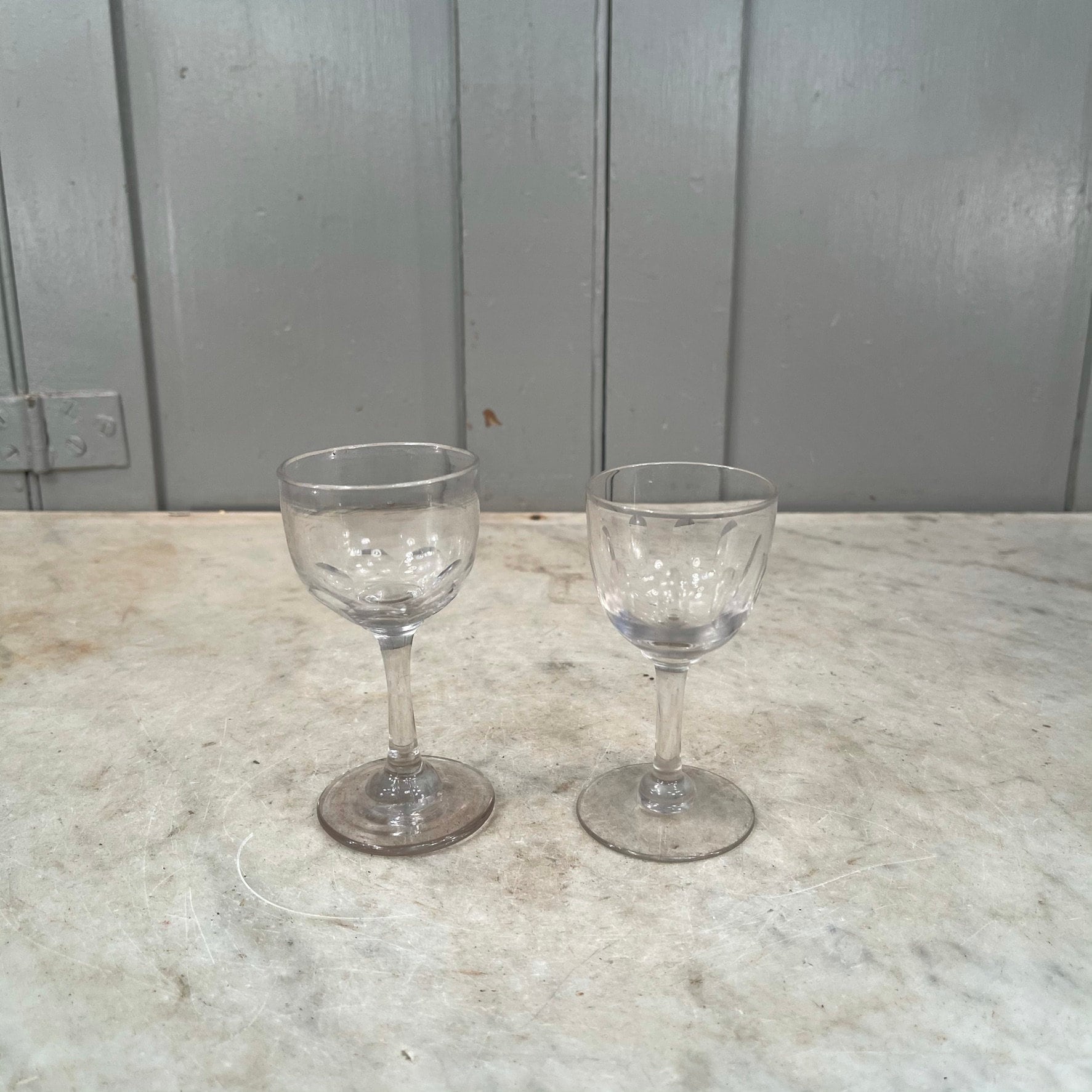 Couple Antique Victorian Cut Glass Wine or Sherry Glasses - Etsy