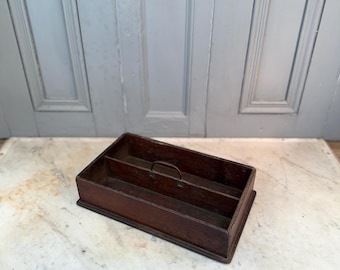 Antique Georgian early Victorian mahogany cutlery box