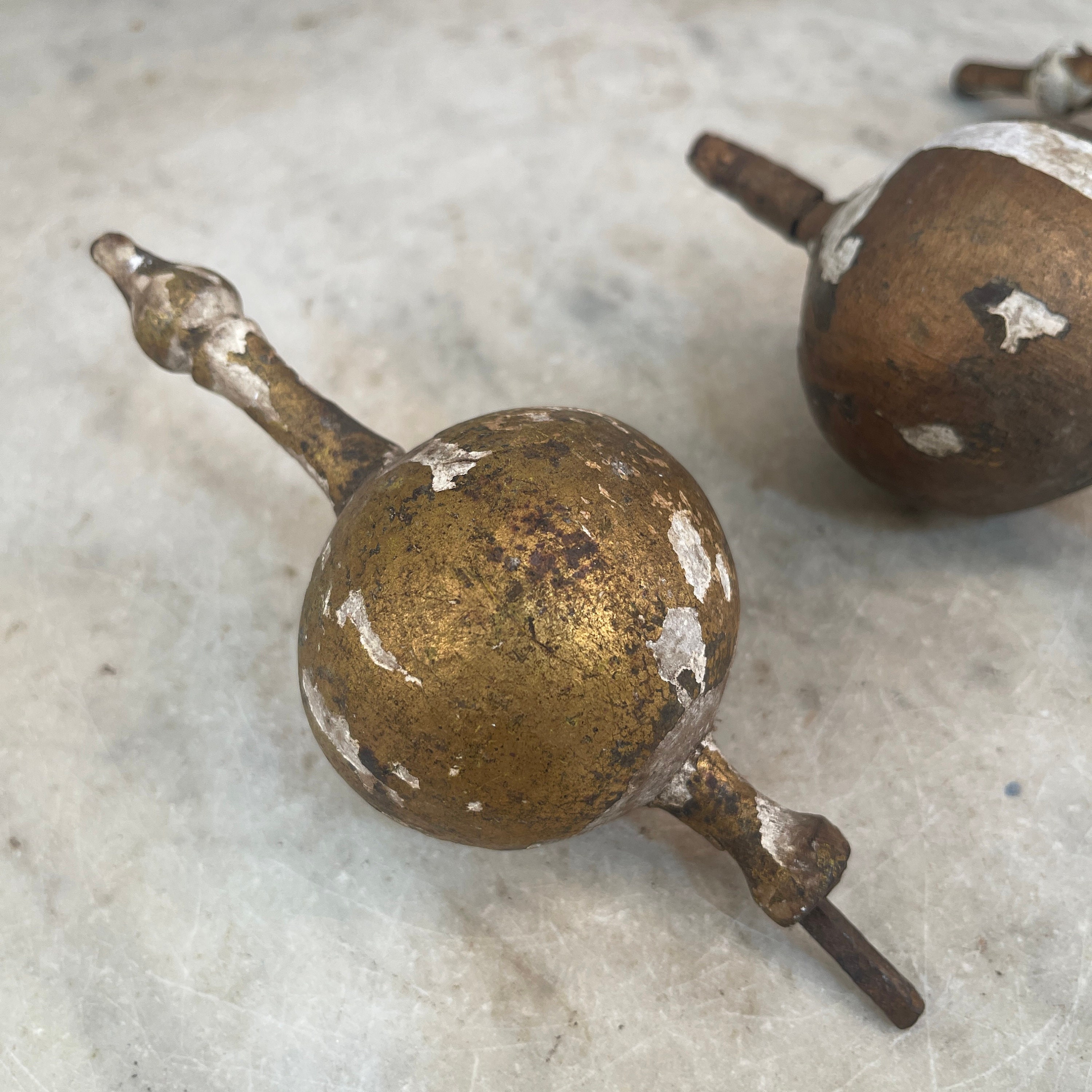 Set of 3 Antique Painted Longcase Grandfather Clock Finials - Etsy