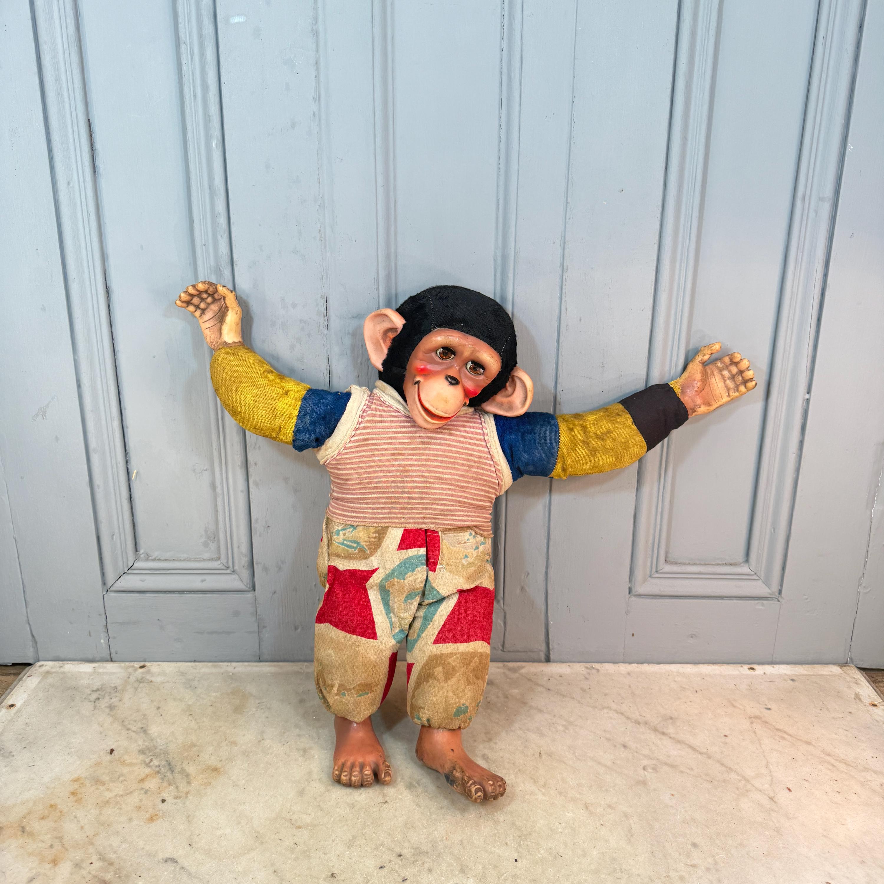 Vintage Chad Valley Monkey - Etsy UK