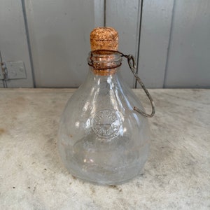 Antique Spanish large glass wasp trap fly catcher with hook to hang