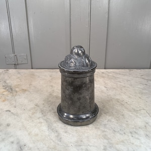 Antique French pewter metal ice cream pudding mould