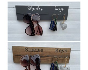 Key Hanger/Sunglasses Hanger/Sunglass rack/,Rustic key hook/grey key hook/Wall mounted key hook, Keys