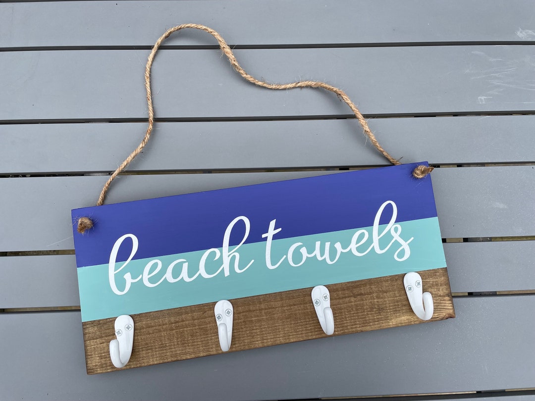 Beach Towel Rack, Beach Decor, Beach Towel Hook, Coastal Decor