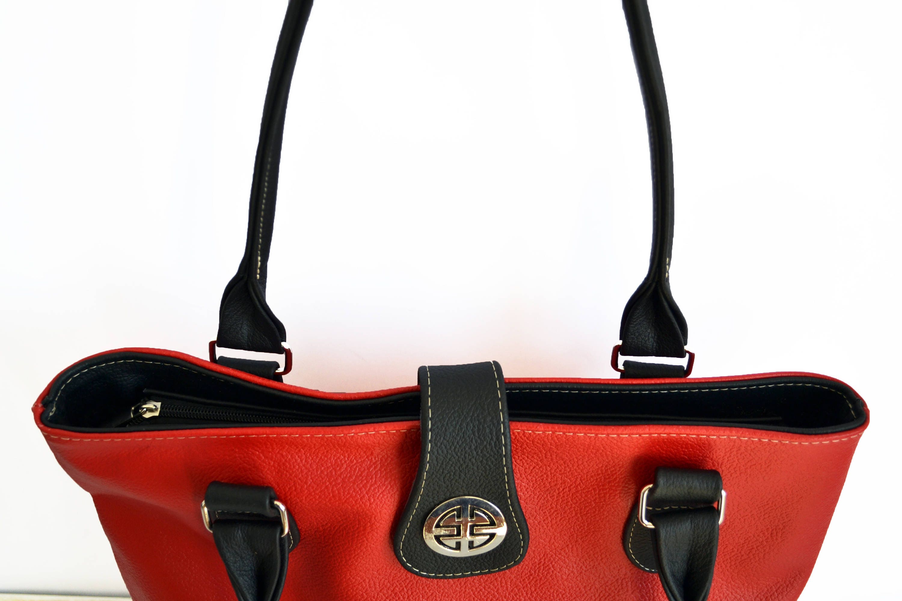 LEATHER BAG Leather Tote Leather Shoulder Bag Top Zipper Etsy