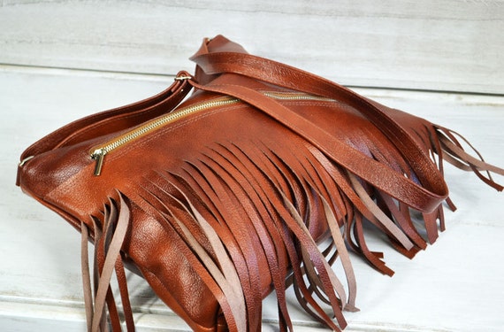 The Arena Handtooled Leather Fringe Purse