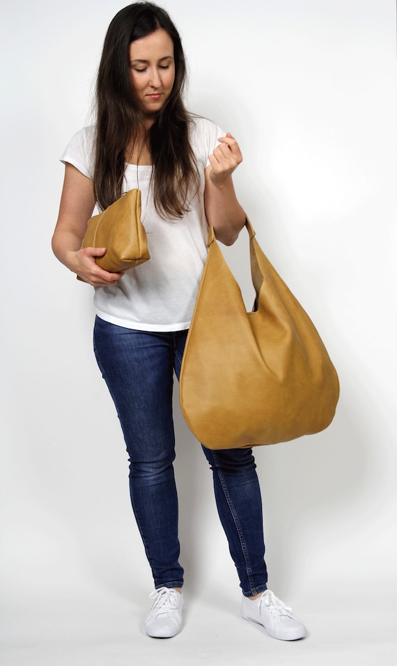 Supple Leather Bag CAMEL BROWN Leather HOBO Brown Handbag - Etsy