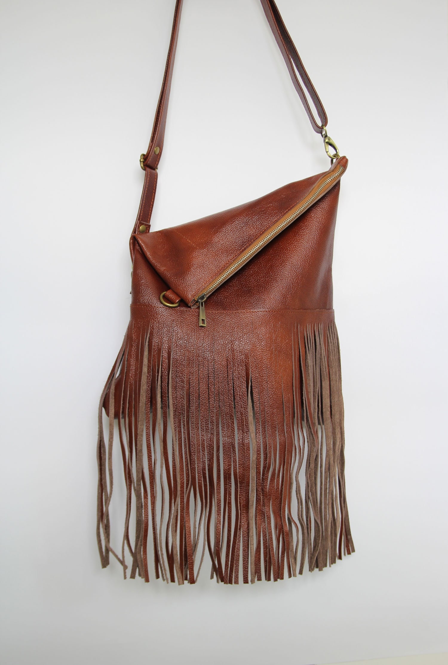 Leather Fringe Bag. Leather Fringe Purse. Fringed Handbag. Etsy
