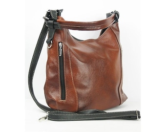 Bolsa Hobo de Couro Marrom: Bolsa de Ombro para o Dia a Dia com Alça Ajustável