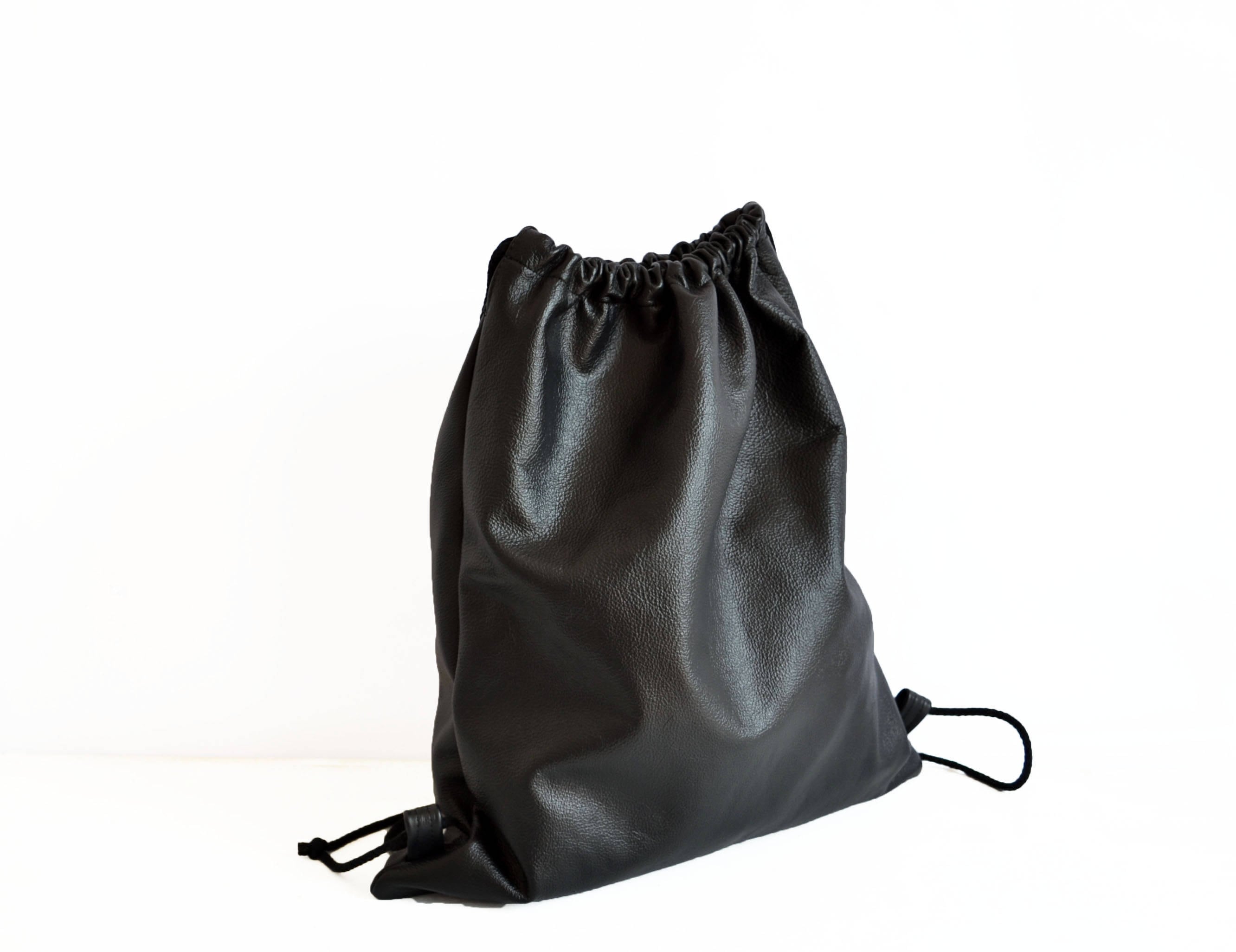 Black Leather Backpack Supple Leather Bag Leather Handbag - Etsy