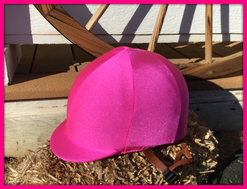 Q&A SUPPLY Horse Riding Helmet Cover in Fun Prints in Purple Zebra