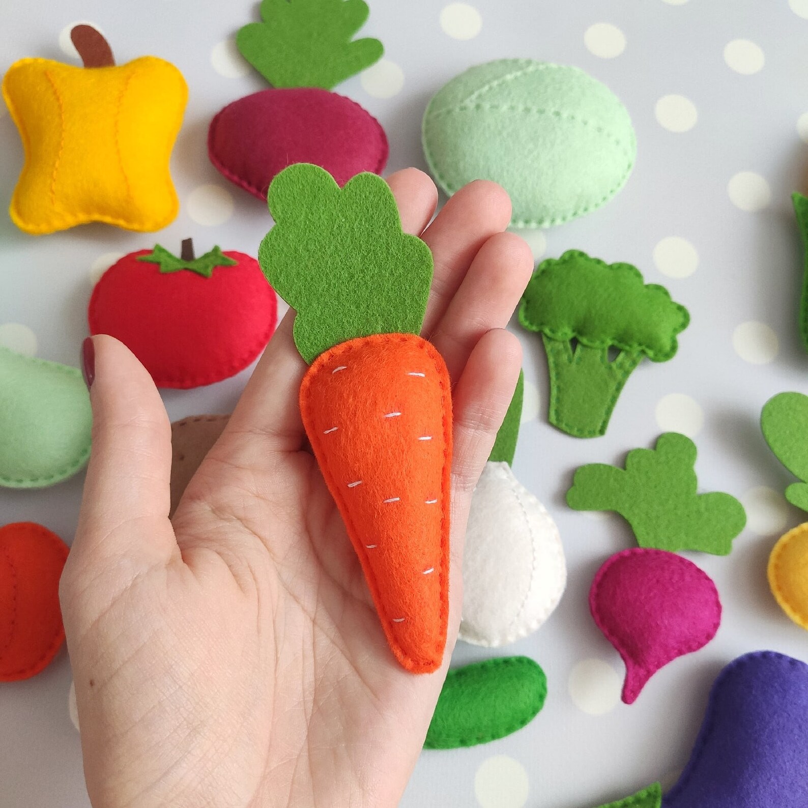 Filz GemüseSet Filz Garten spielset künstliche Lebensmittel Etsy
