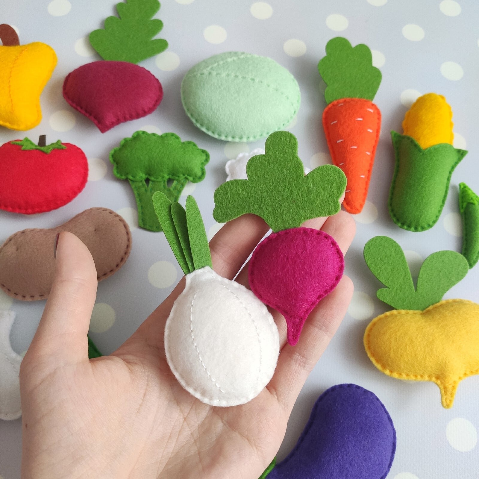 Filz GemüseSet Filz Garten spielset künstliche Lebensmittel Etsy
