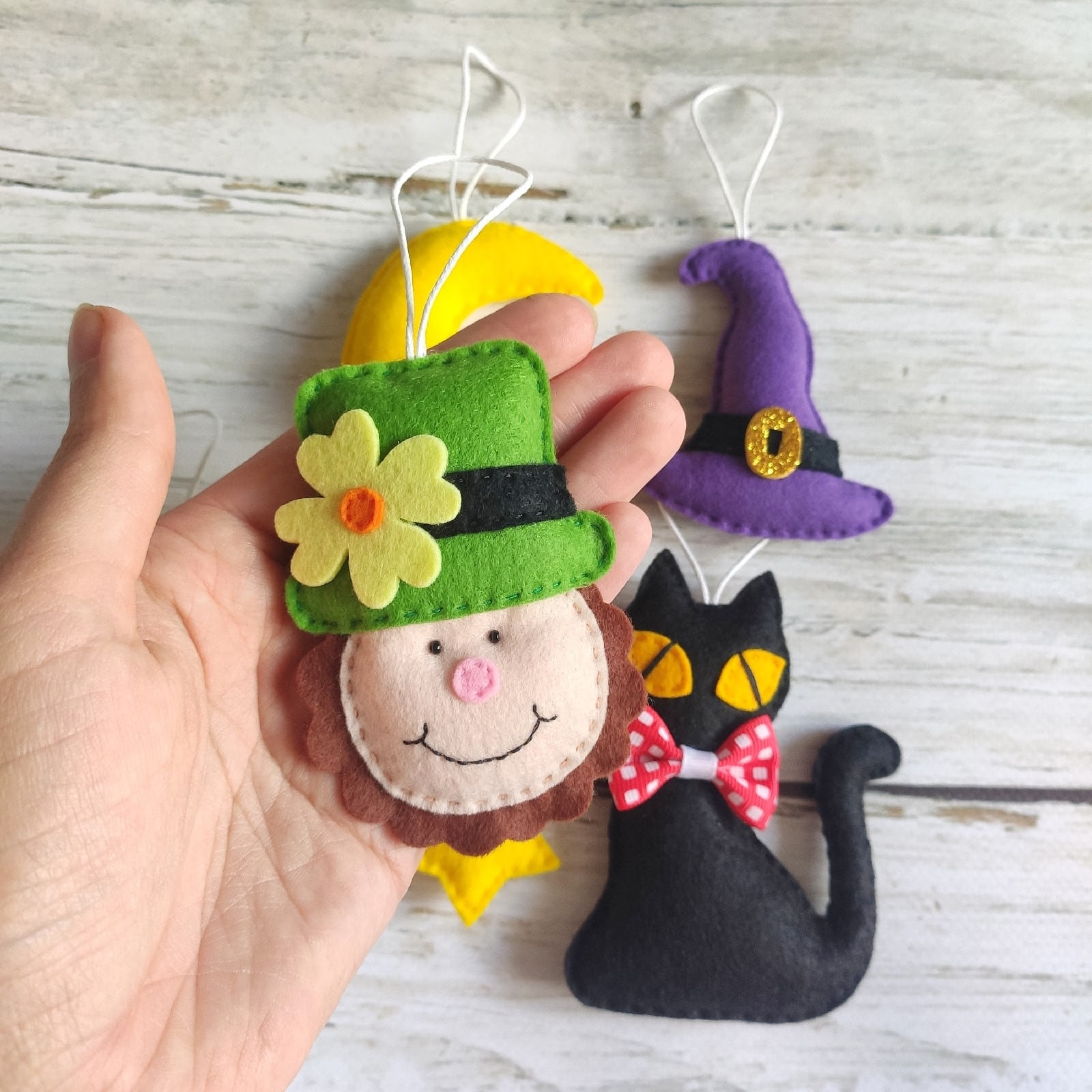 Halloween felt decor Halloween decorations Felt pumpkin Etsy