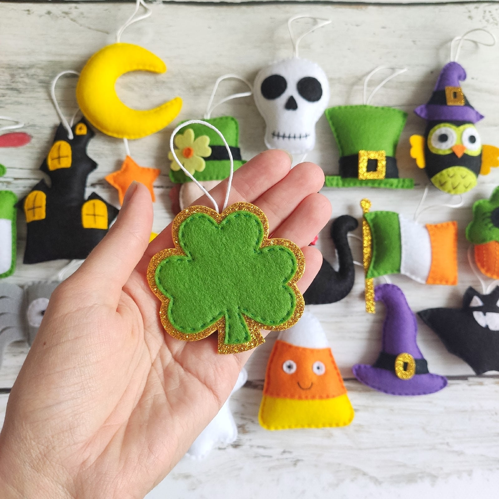 Halloween felt decor Halloween decorations Felt pumpkin Etsy