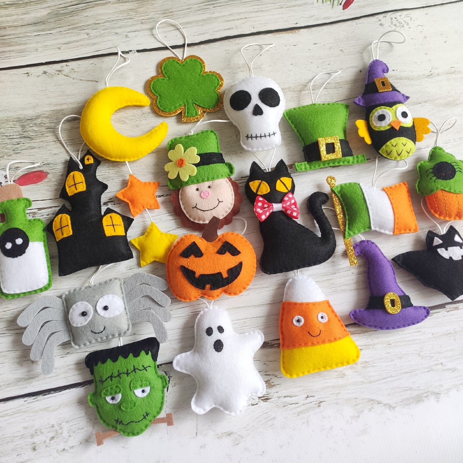 Halloween felt decor Halloween decorations Felt pumpkin Etsy