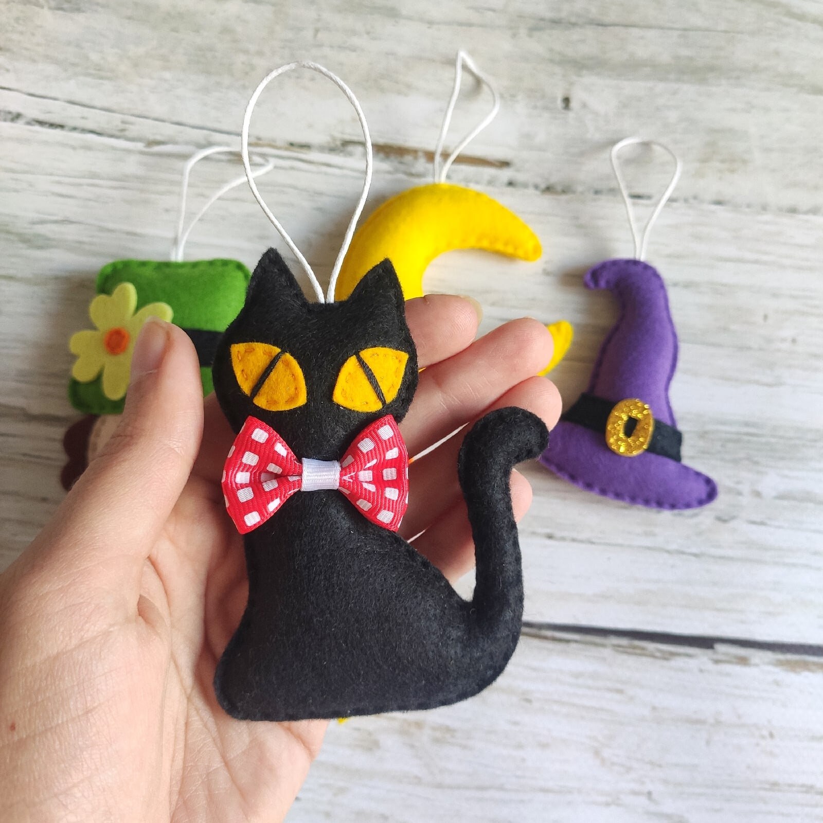 Halloween felt decor Halloween decorations Felt pumpkin Etsy