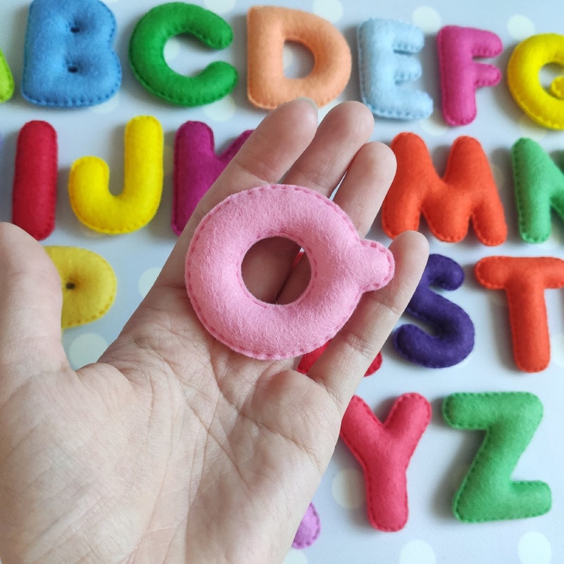 Colorful felt alphabet letters Stuffed alphabet Etsy