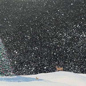 10 pack Christmas Holiday post cards by artist Jeanie Noble &quot;Christmas Visitors”