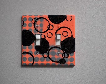Hand Painted Light Switch Plate | Outlet Cover | Abstract Art Design