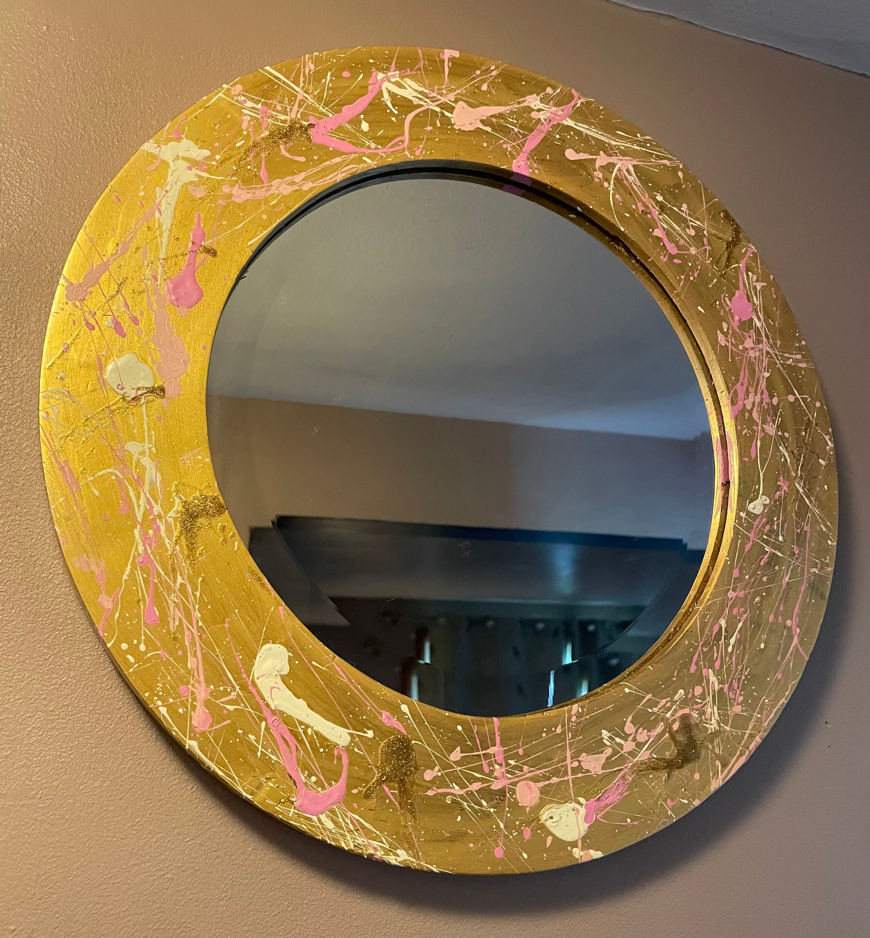 Hand Painted Gold Mirror. Etsy