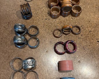Assorted vintage napkins rings | Your Choice