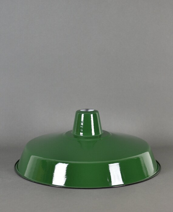 Green industrial lamp shade deals