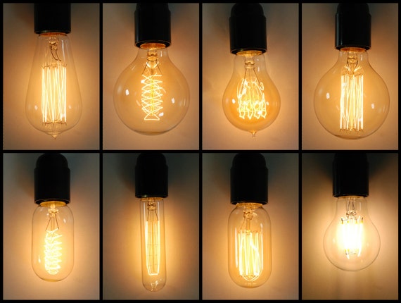 Industrial Style Filament Edison Light Es - Etsy