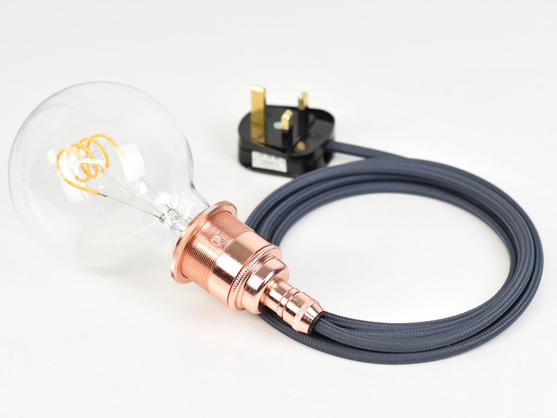 Premium Fabric Flex Cable Plug in Pendant Lamp Light Set E27 Etsy