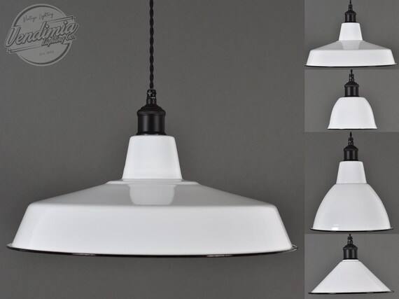 White enamel light shade deals