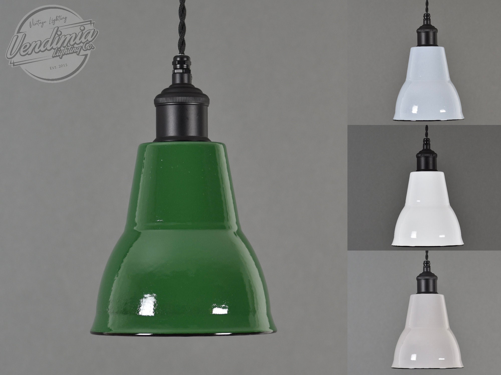 Industrial Enamel Vintage Factory Warehouse Small Cone Style Light La…