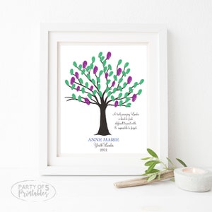 Regalo para LíderEs Juveniles, Árbol de Huellas Dactilares Personalizado para Líderes Juveniles, Regalo para Líderes Juveniles, Regalo para Líderes de Iglesias, Regalos para Líderes