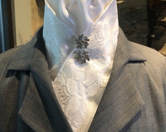 Lace Tie with Shantung "Knot"