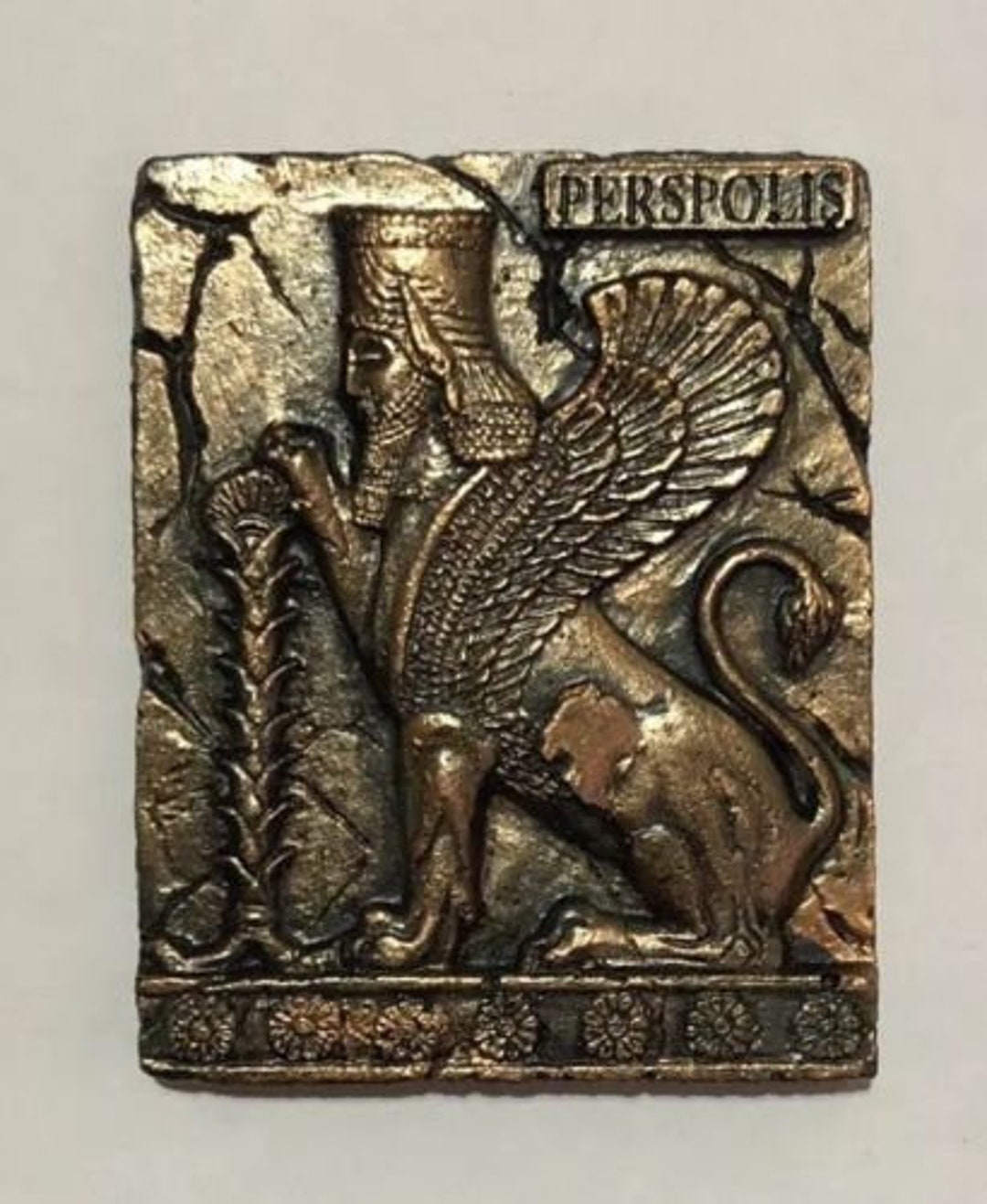 Aimant Frigo Persépolis Taureau Assyrien - Motif Historique Persan Iran Nowrooz