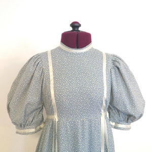 SOLD OUT Prairie Vintage Floral Blue Maxi dress size 6 xs image 4