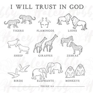 Noahs Ark Isaiah 12 2 Animals front back shirt Sketch Boy Girl Shirt 2 Set PNG, Heat Press, Digital Download, Sublimation Download, Instant